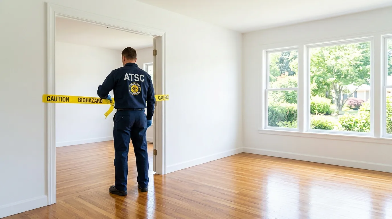 Certified biohazard cleanup crew performing Decomposition Cleanup in Dobbs Ferry